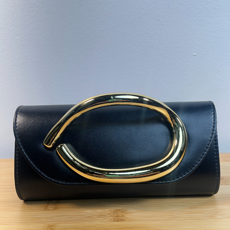 Gold Detail Black Clutch