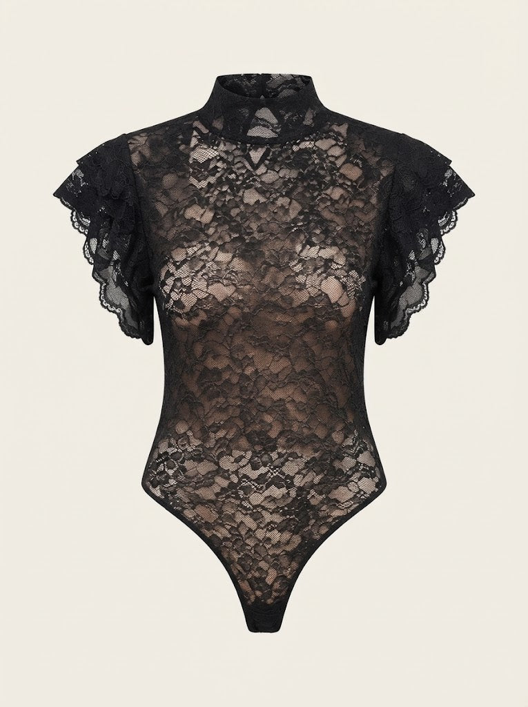 Lace Mock Neck Bodysuit