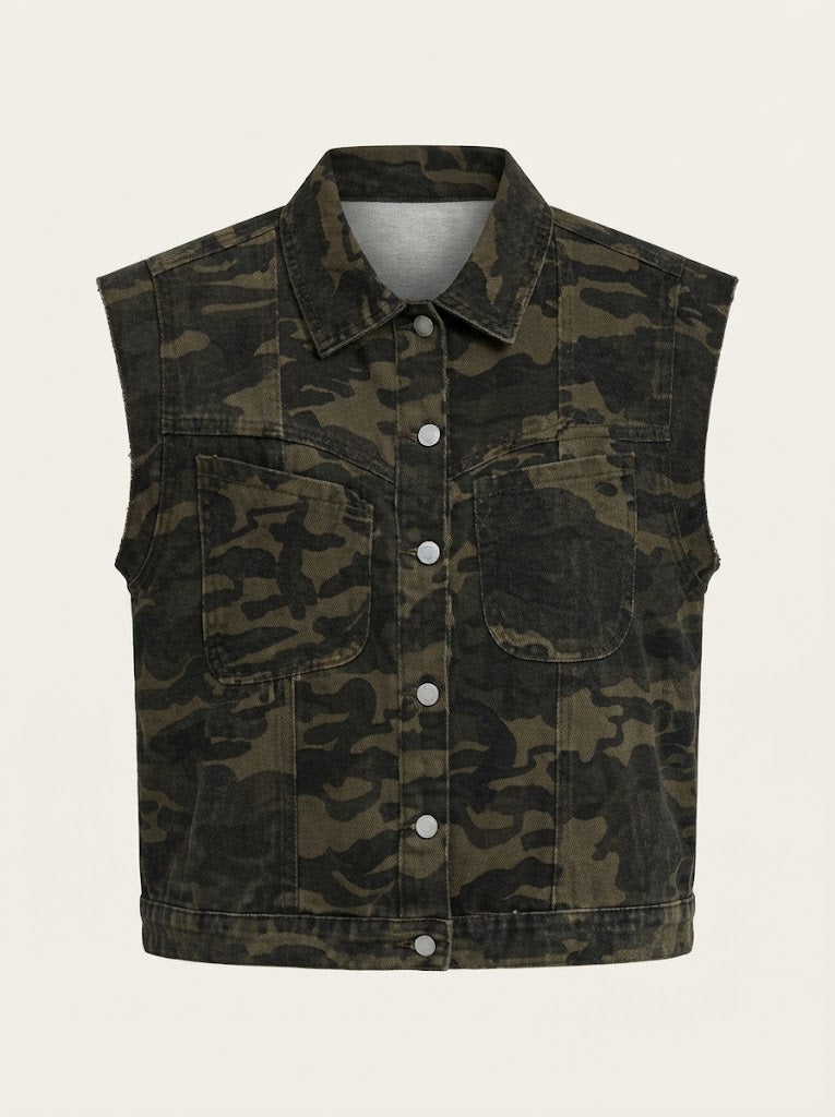 Camo Print Vest