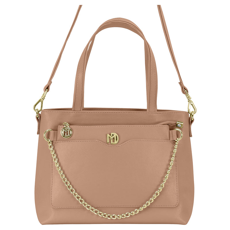 Beige Chain Detail Bag