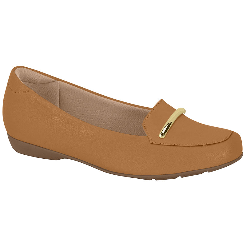 Gold Detail Tan Flats