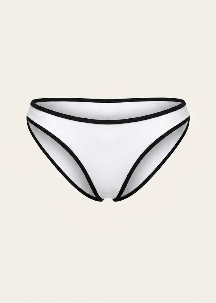 Contrast Trim Bikini Bottoms