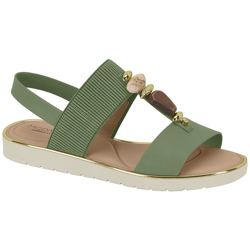 Olive Stones Strappy Sandals