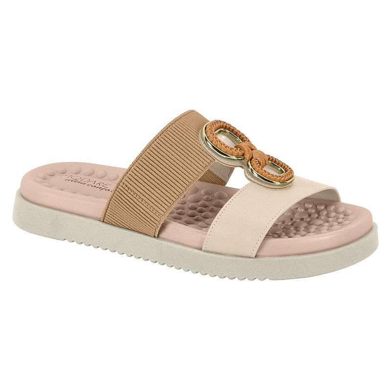 Beige Slide Sandals