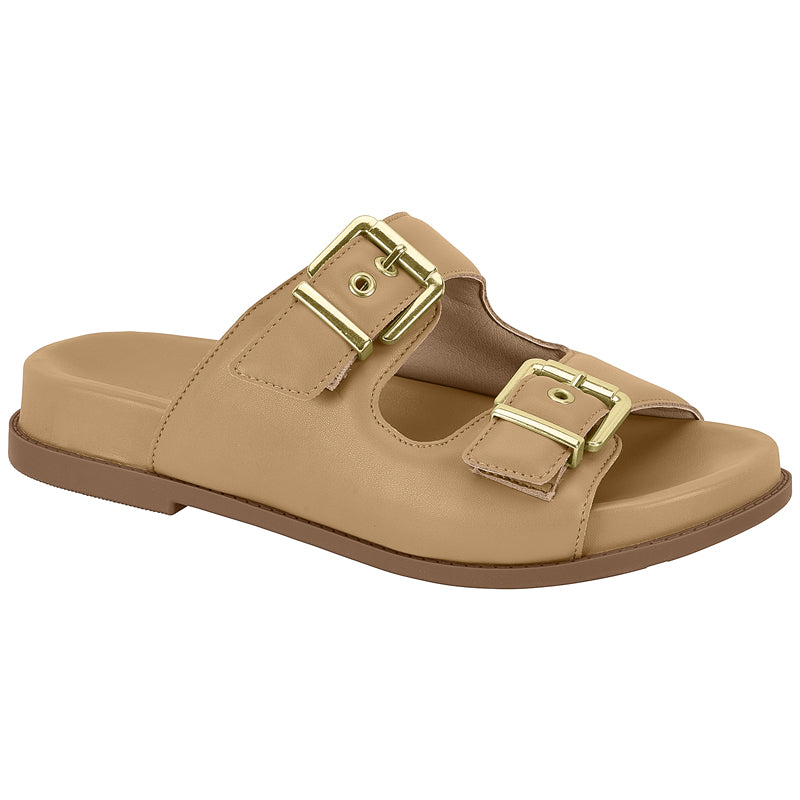 Tan Gold Buckle Sandals