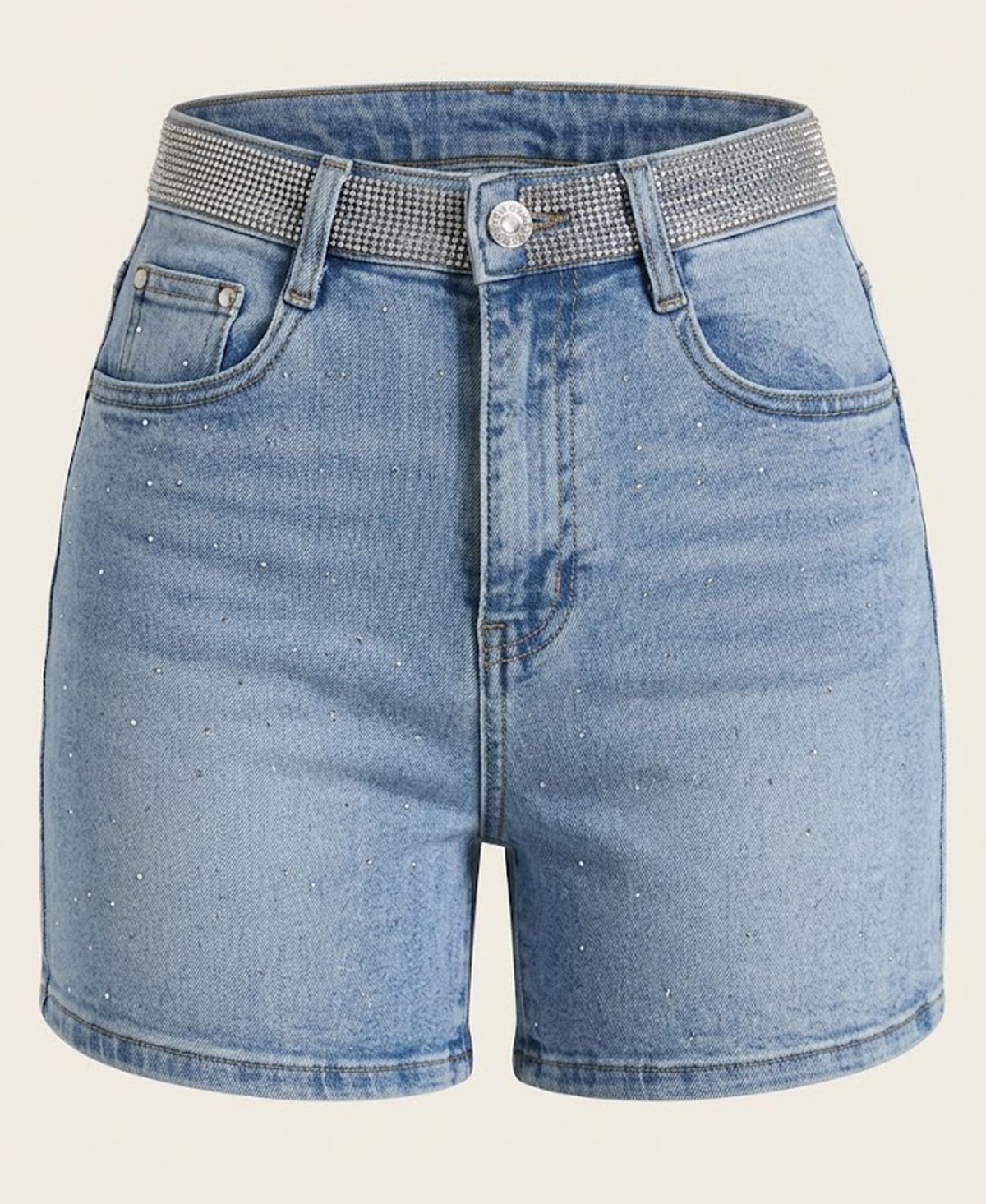 Detailed Denim Shorts
