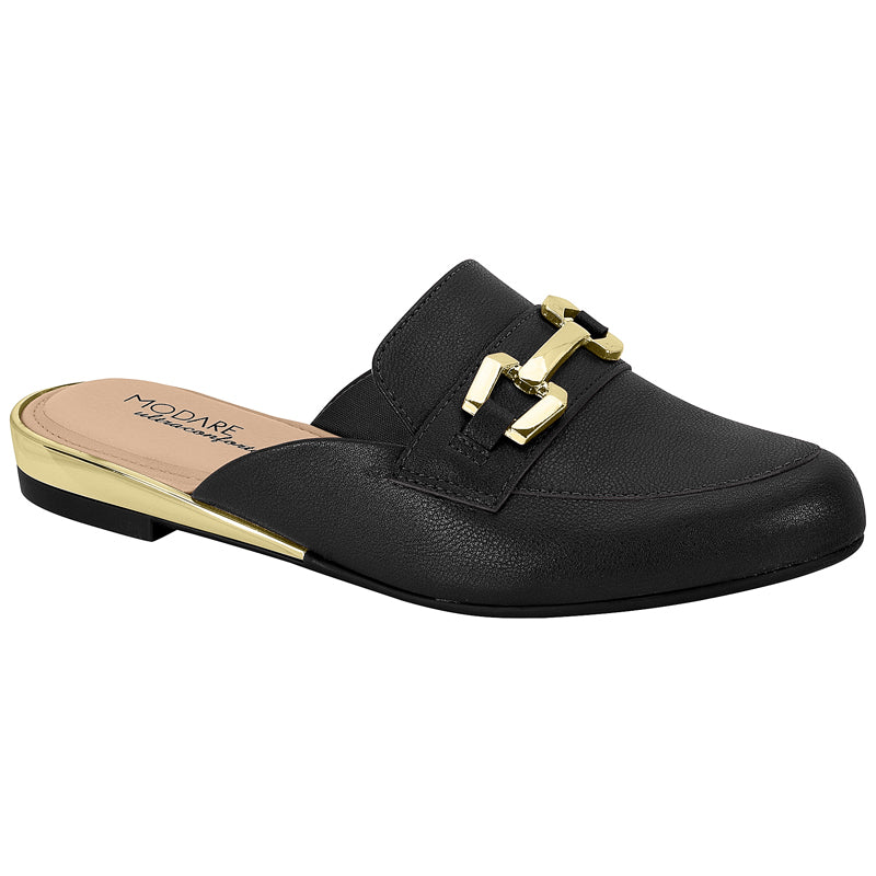 Black Slide Flats