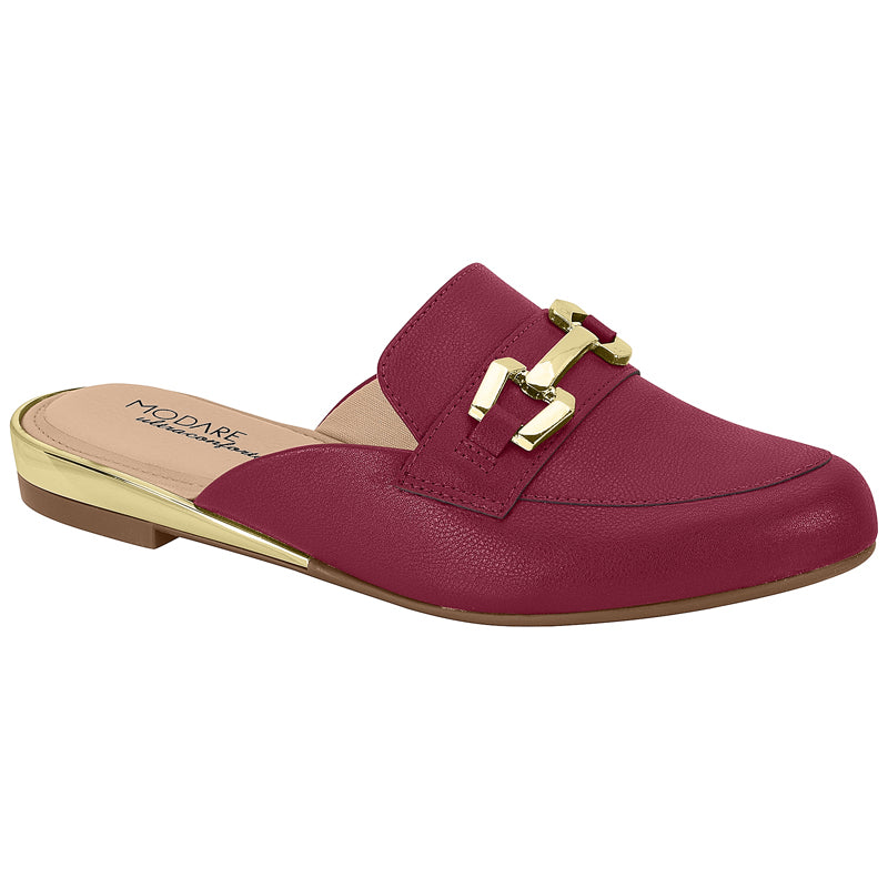 Burgundy Slide Flats