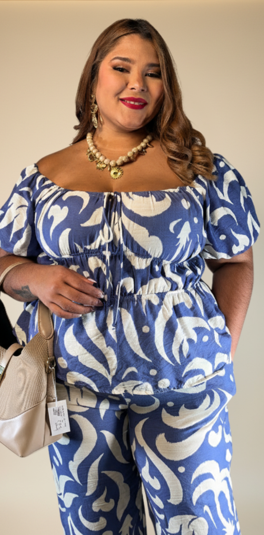 Abstract  Off-Shoulder Top