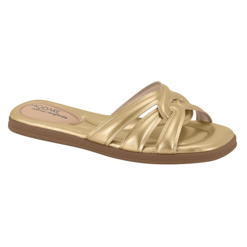 Gold Slide Sandals