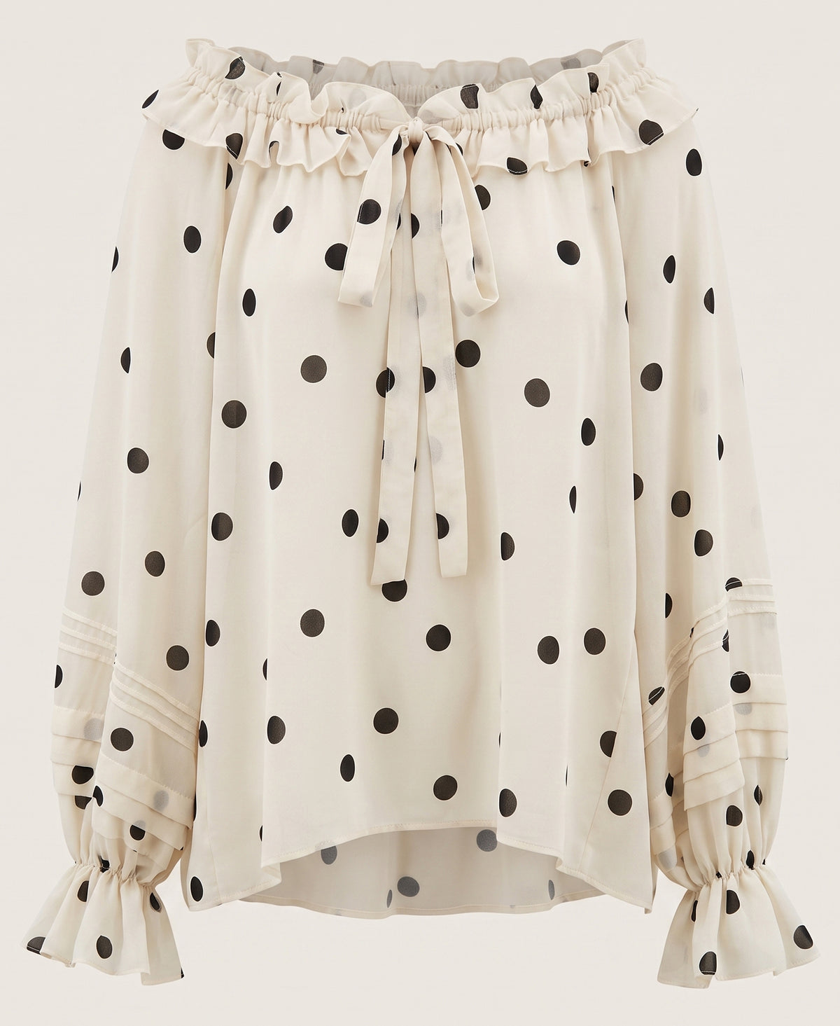 Beige Off the Shoulder Blouse