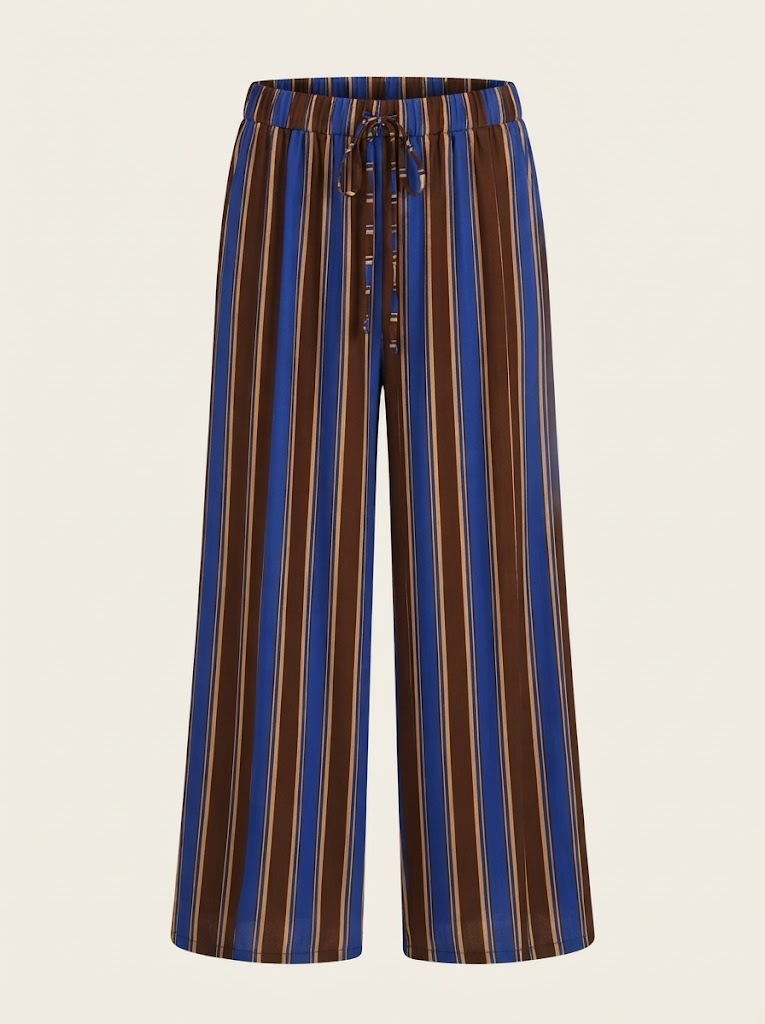 Striped Wide Leg Trousers