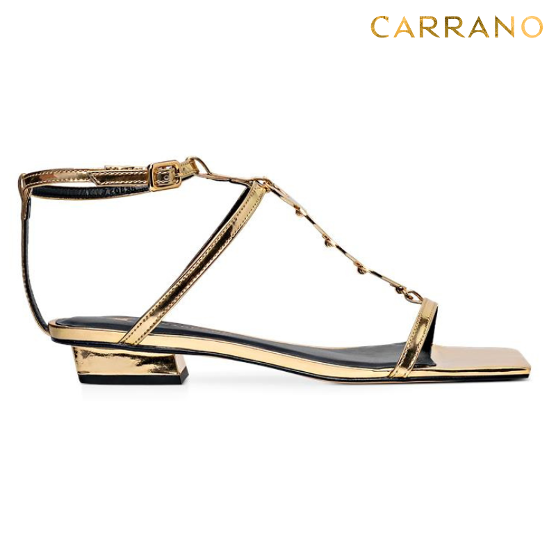 Gold Strappy Sandals