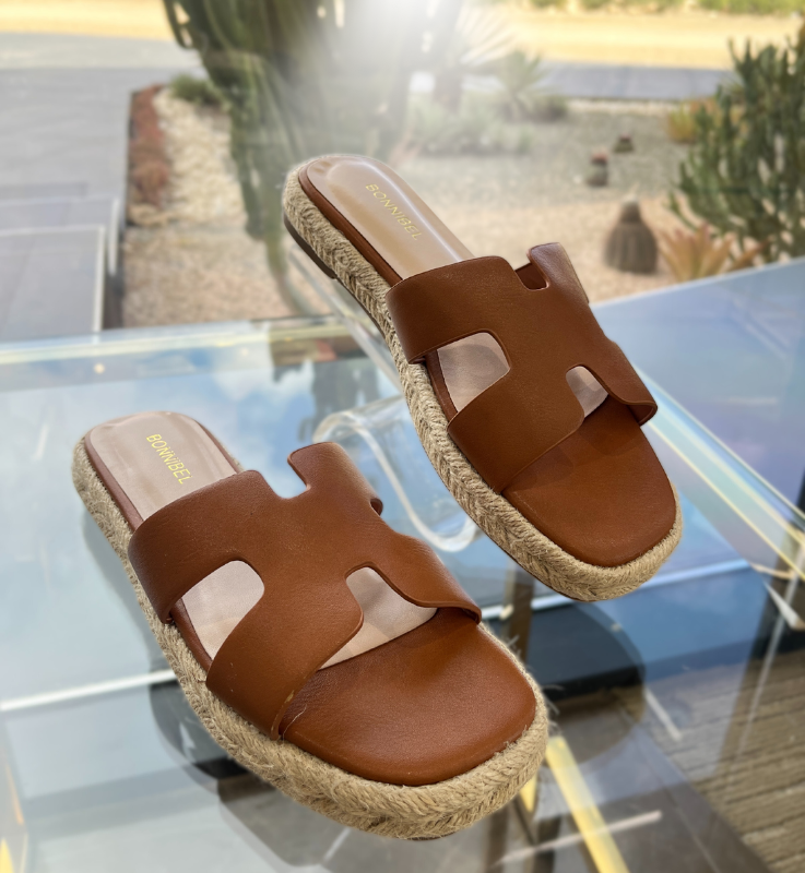 Tan and Natural Sandals