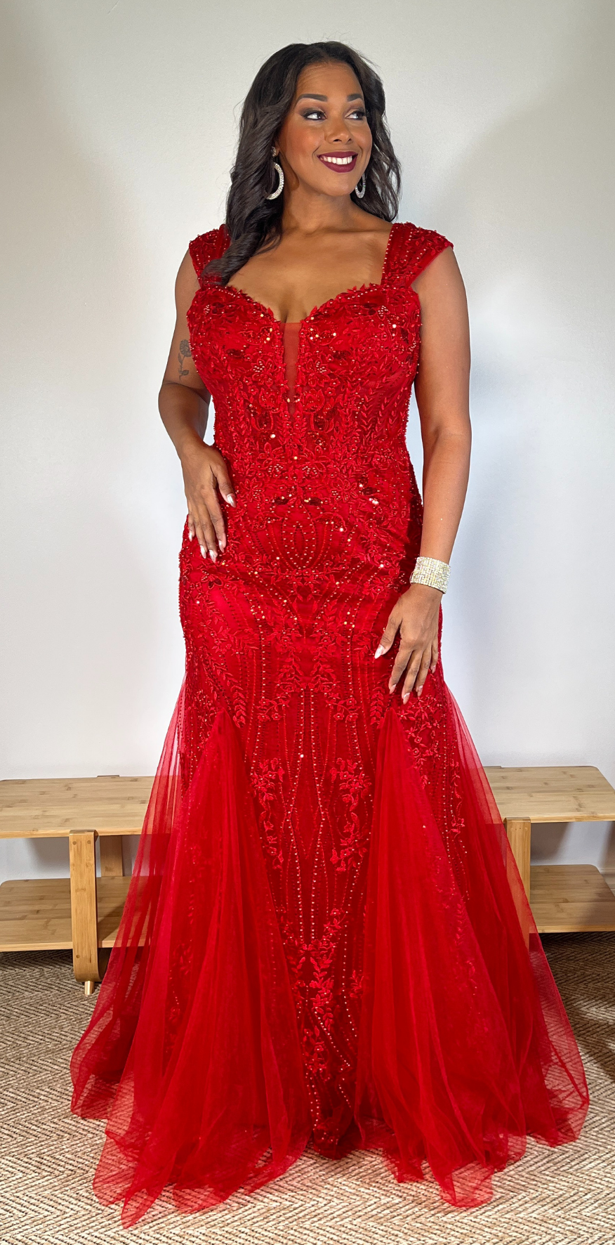 Red Sequin Dress