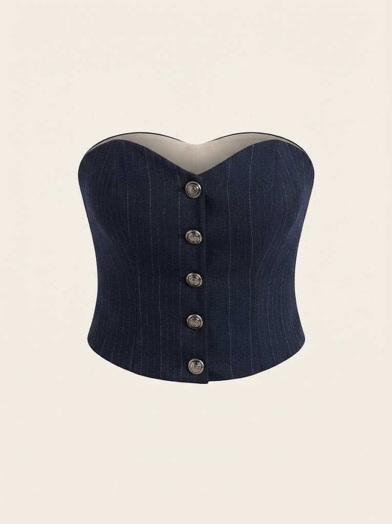 Pinstripe Corset Top