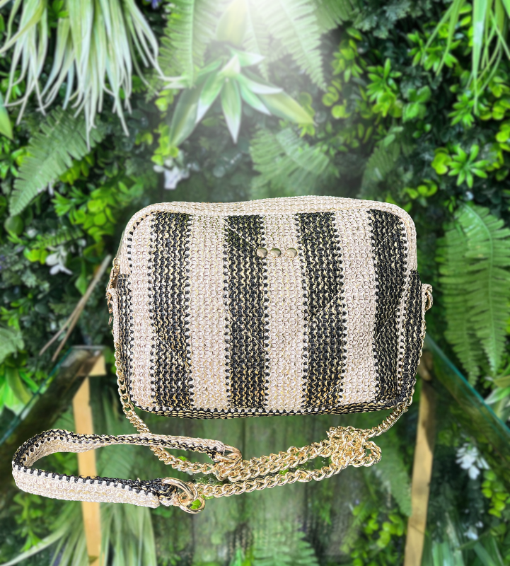 Black and Beige Stripes Bag
