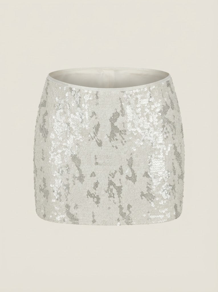 Sequin Embellished Mini Skirt