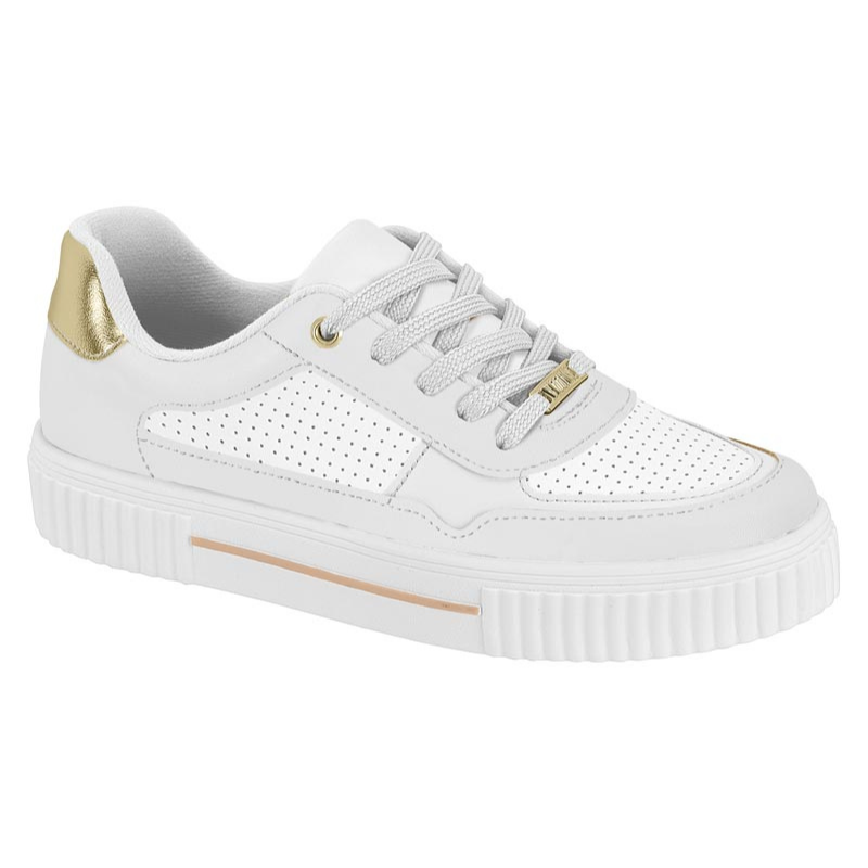 Gold Detail White Sneakers
