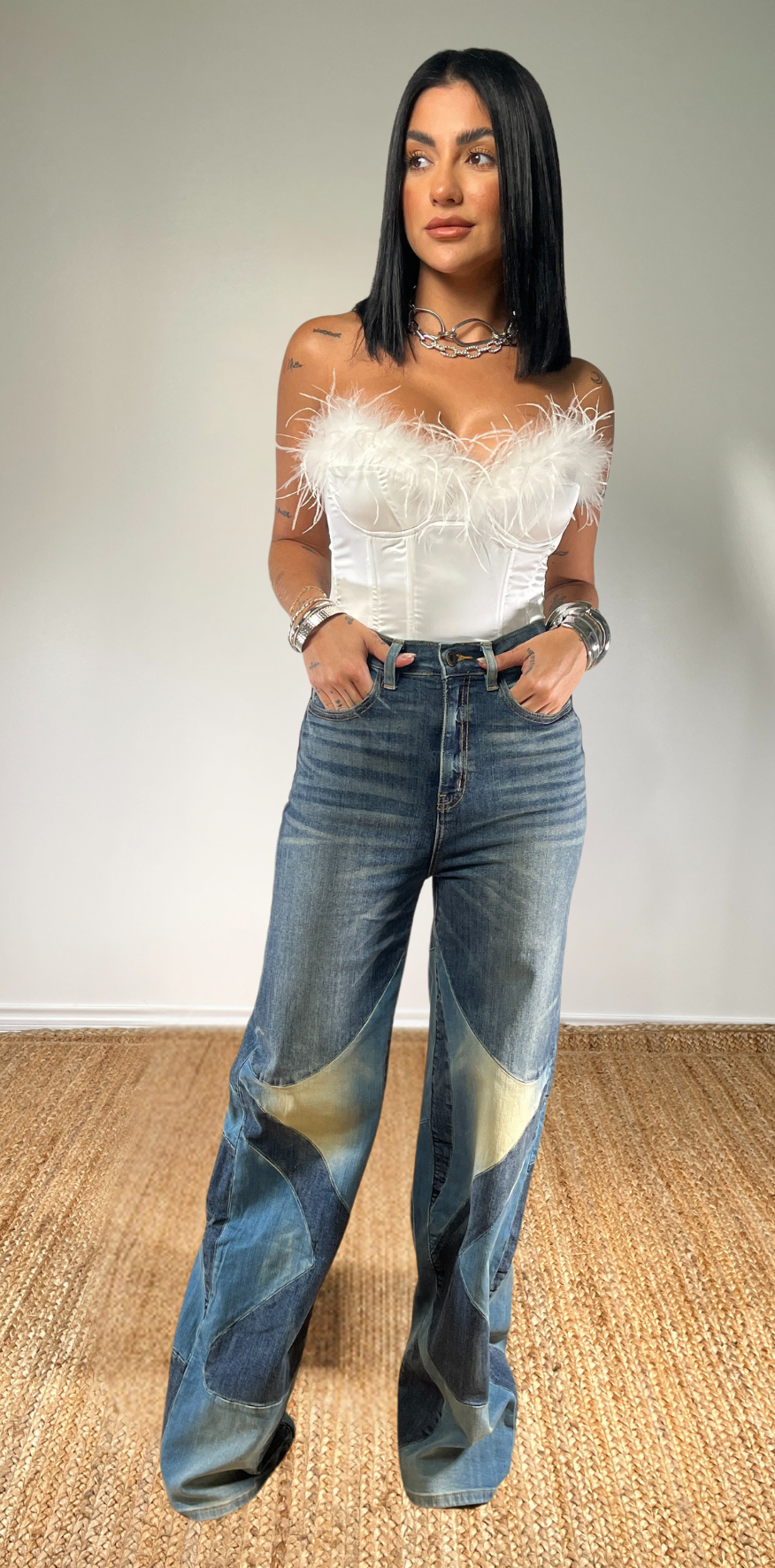 Blue Patches Jeans