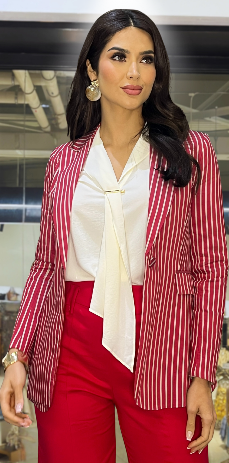 Red Stripes Blazer
