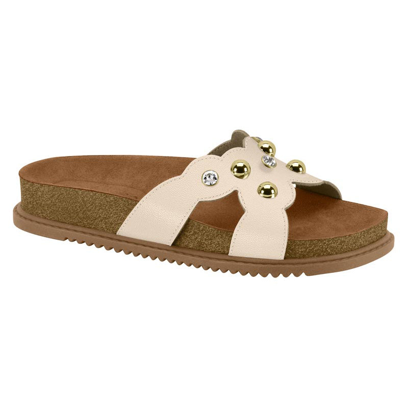 Creme Studs Chunky Sandals