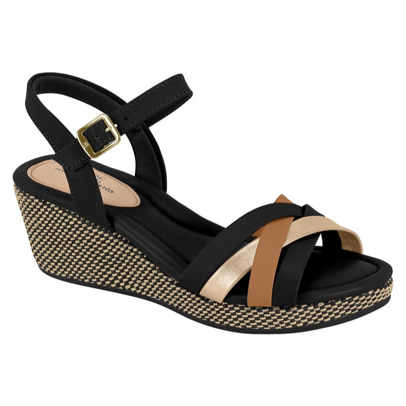 Black Straps Wedges