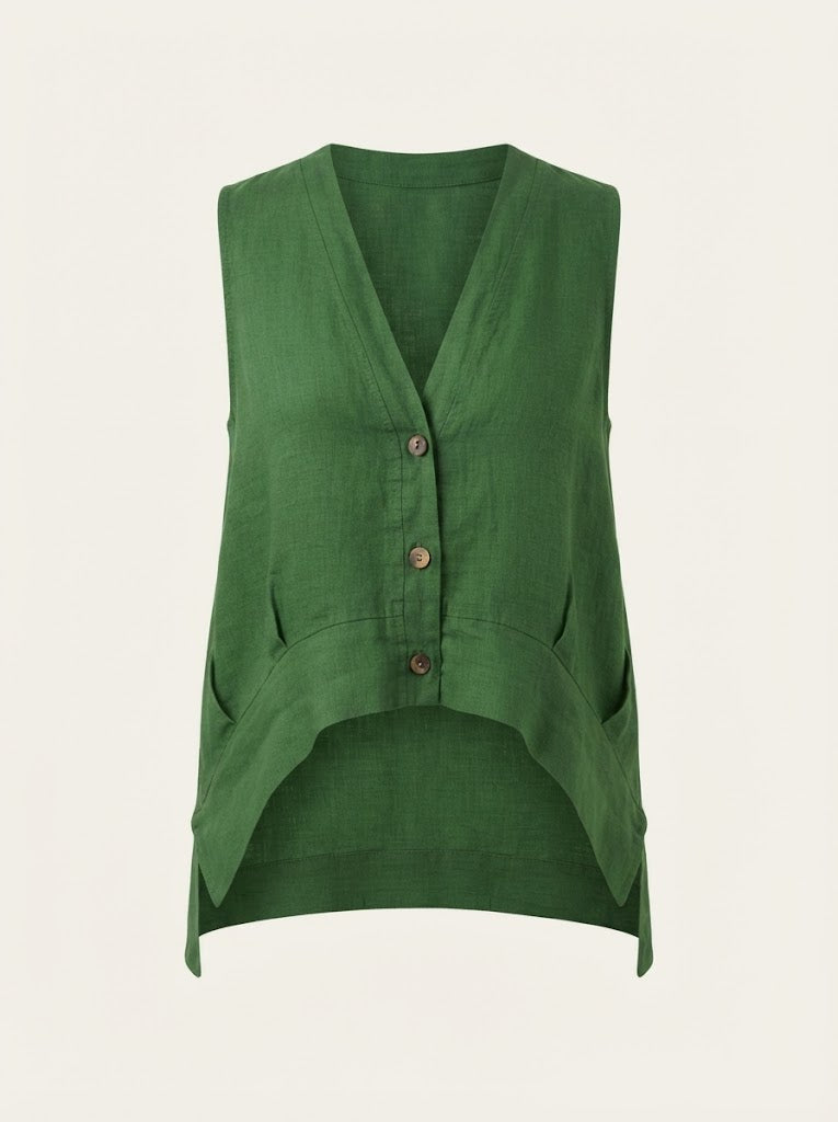 Linen Vest Top