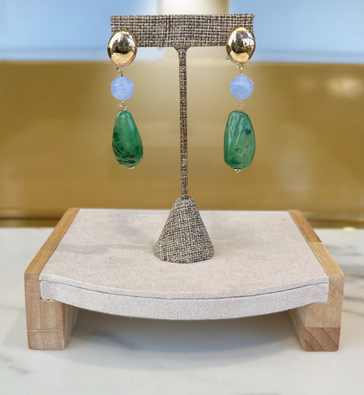 Green Dangling Earrings