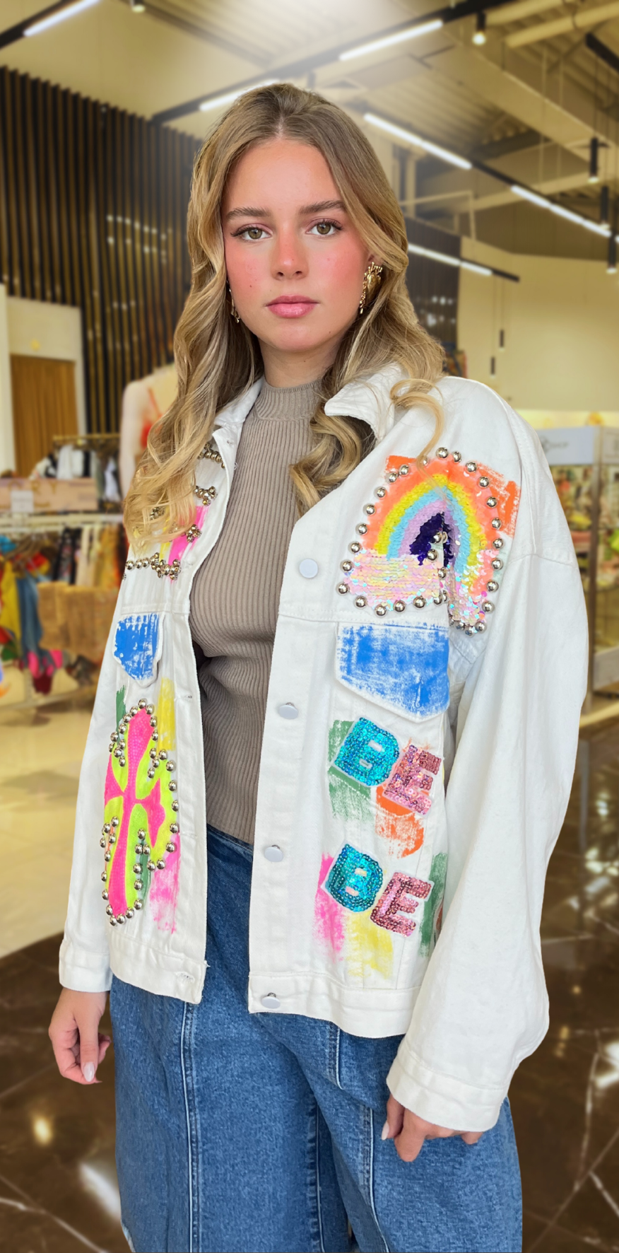 White Studded Jacket