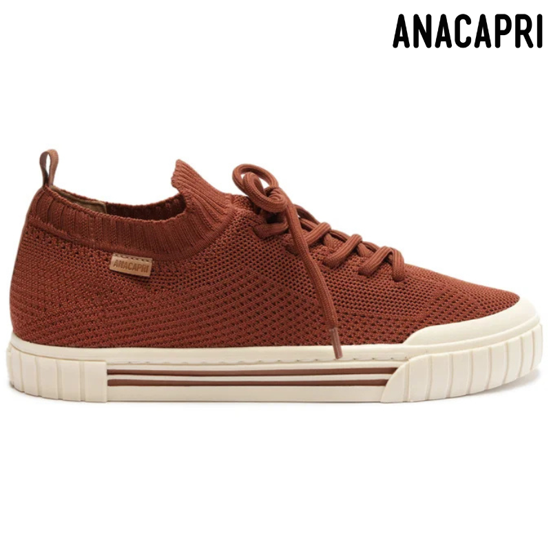 Brown Knit Sneakers
