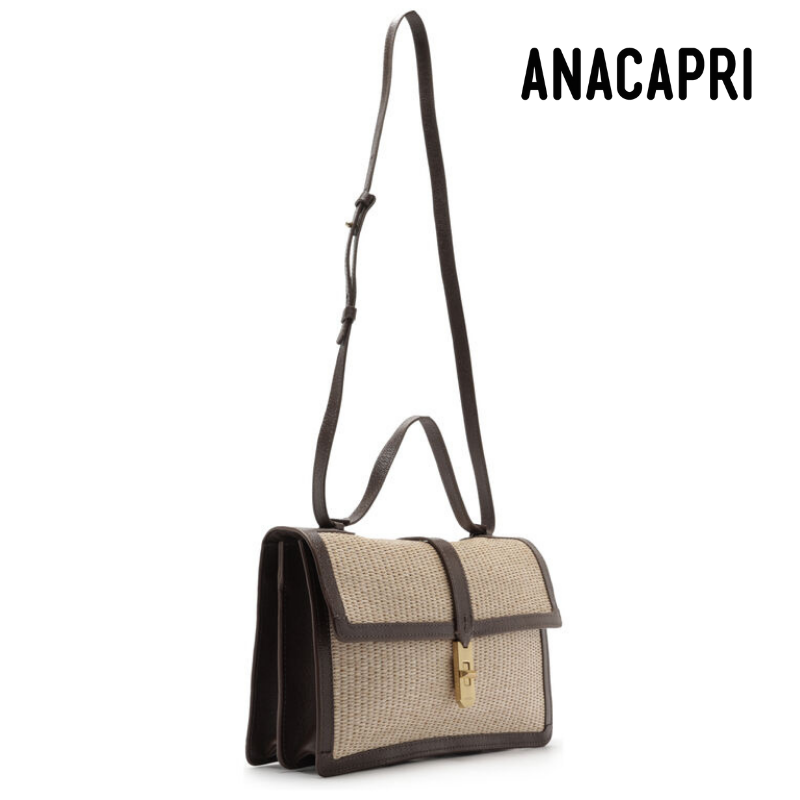 Brown Details Natural Purse