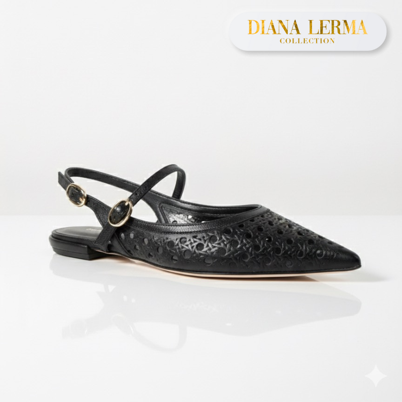Black Slingback Flats