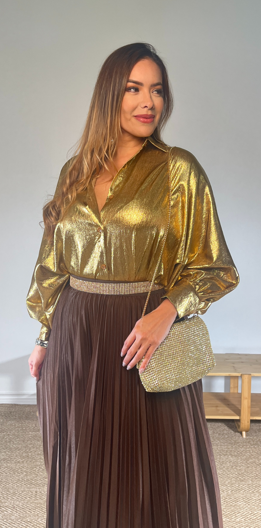 Metallic Gold Blouse