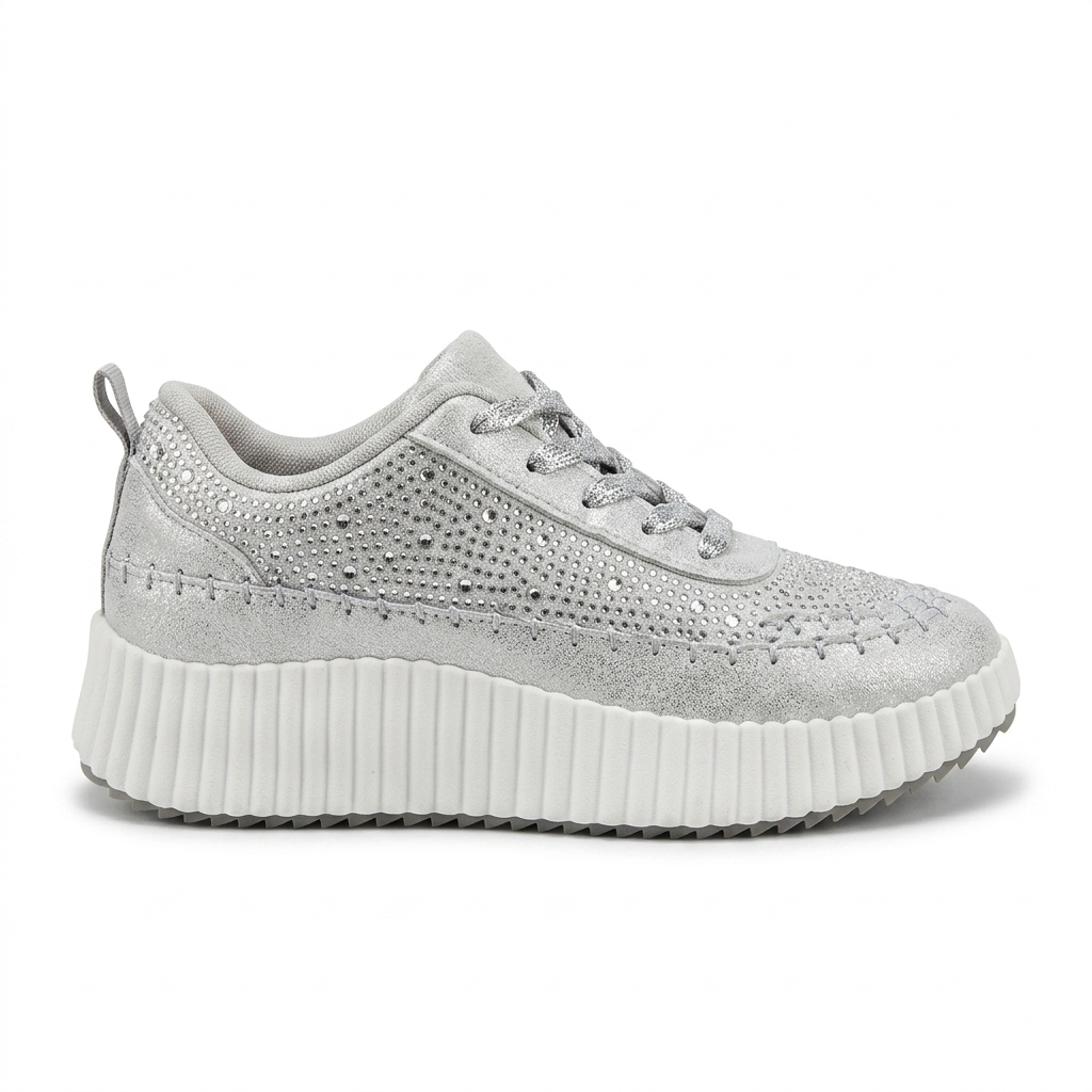 Silver Studded Trainers