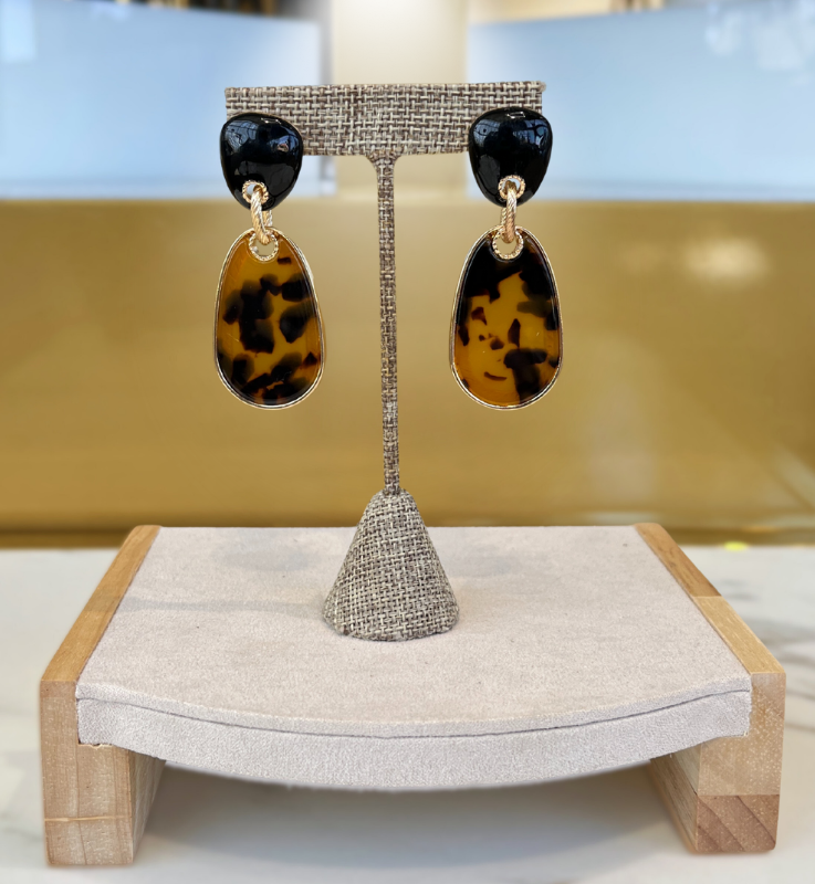 Brown and Orange Earrings