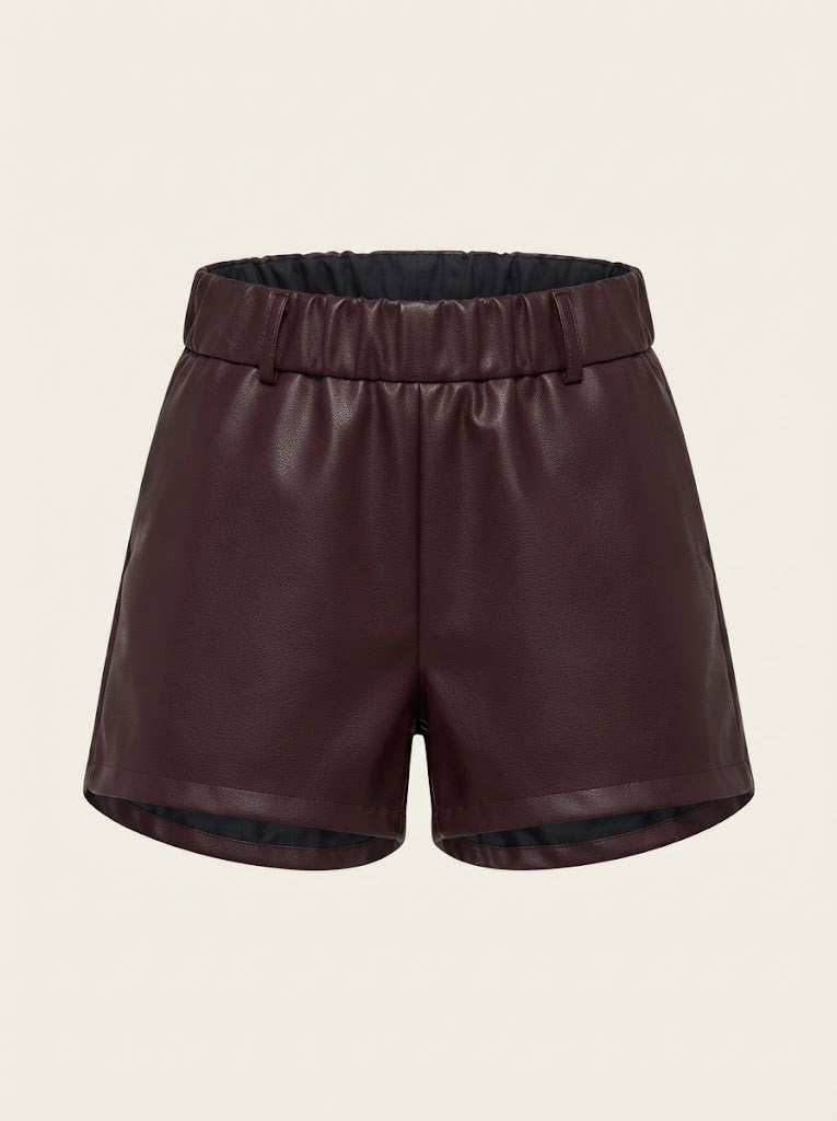 Faux Leather Shorts