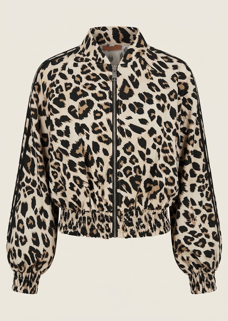 Leopard Print Bomber Jacket