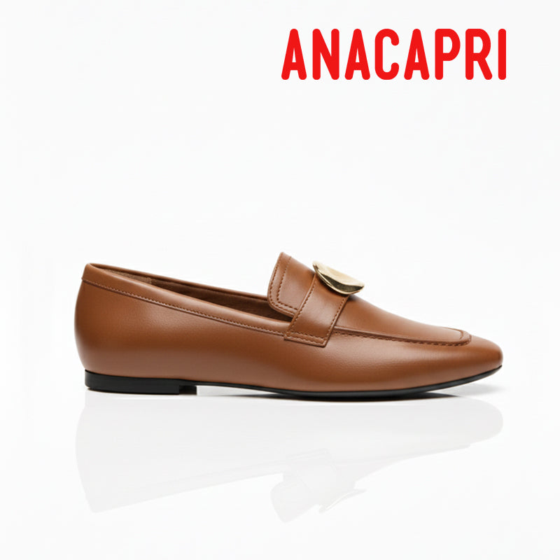 Gold Detail Brown Shoes