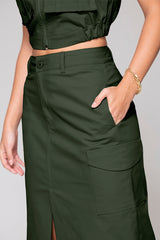 Green Cargo Skirt
