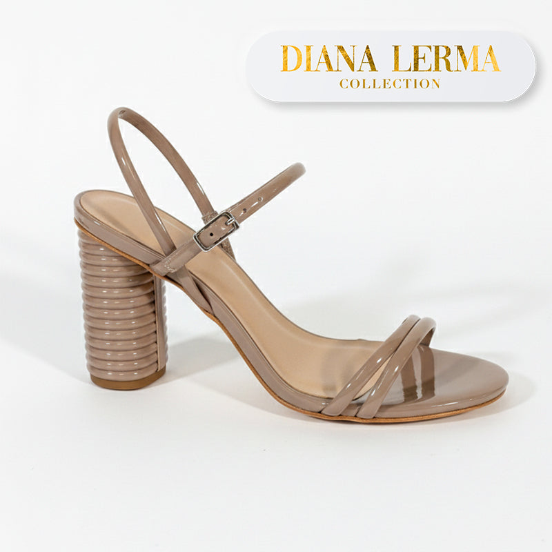 Tan Strappy Block Heels