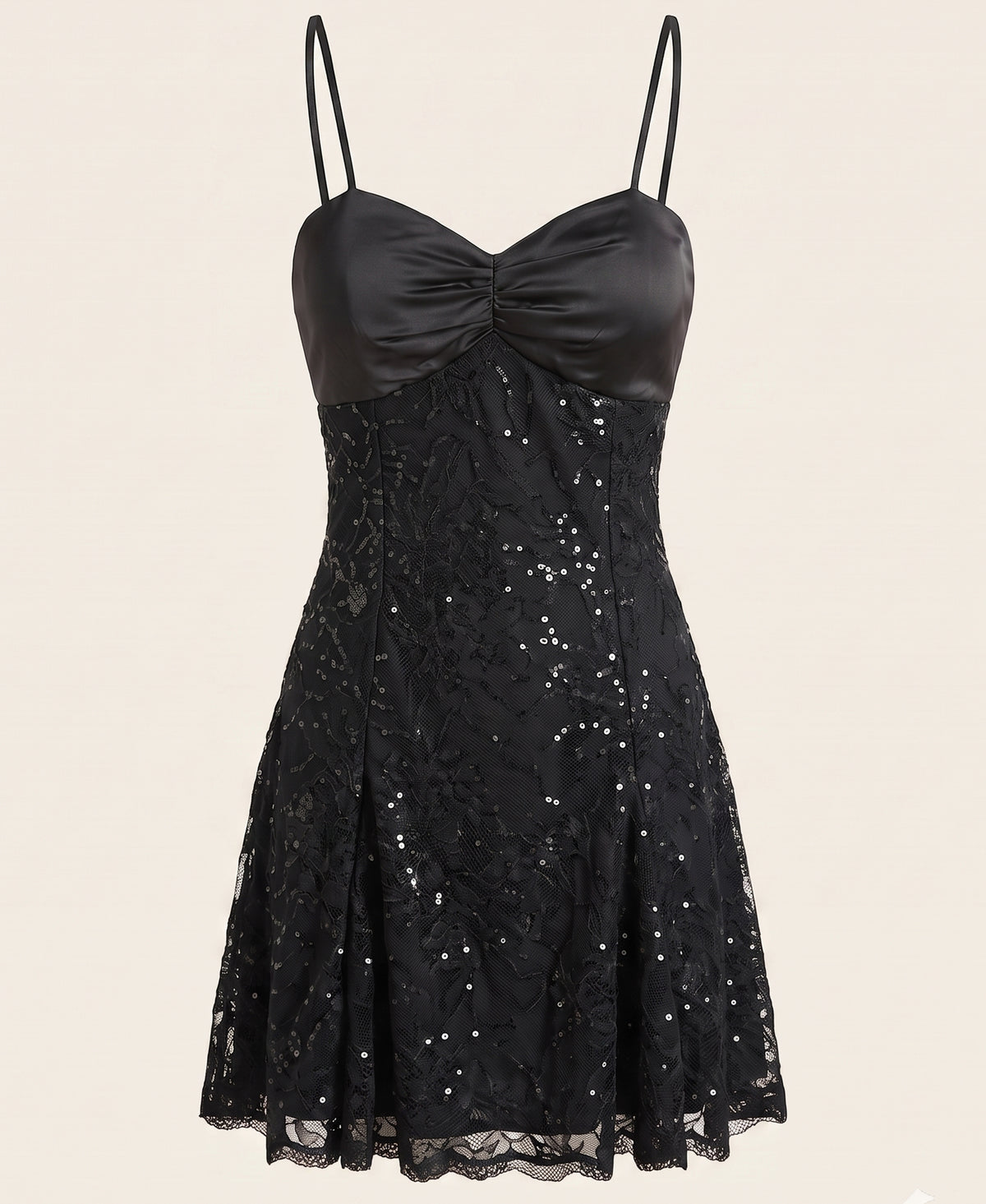Black Sequin Mini Dress