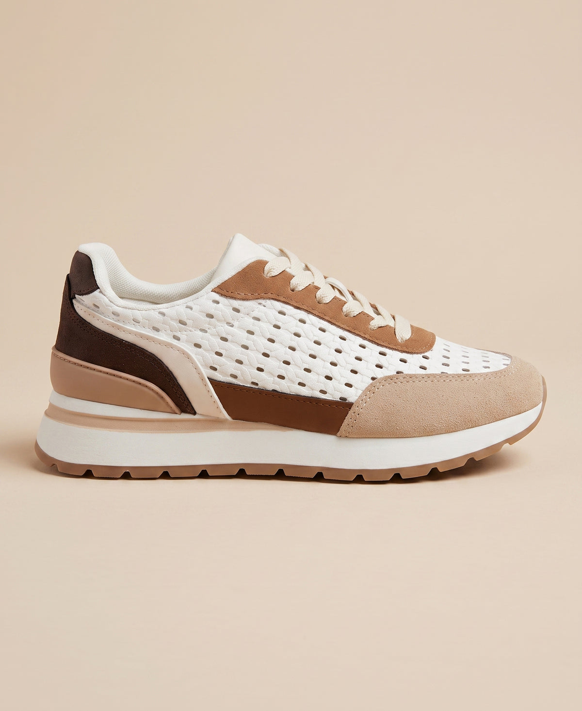 Perforated Multi Tone Sneakers