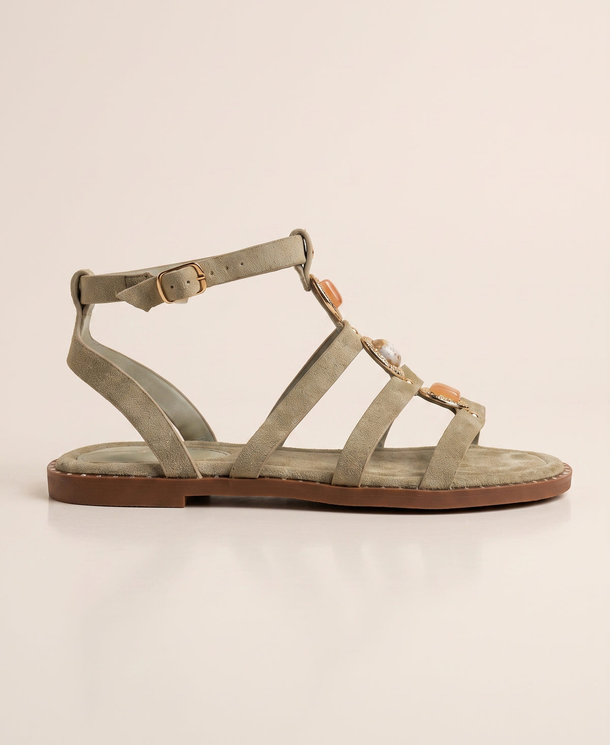 Stone Embellished Strappy Sandals