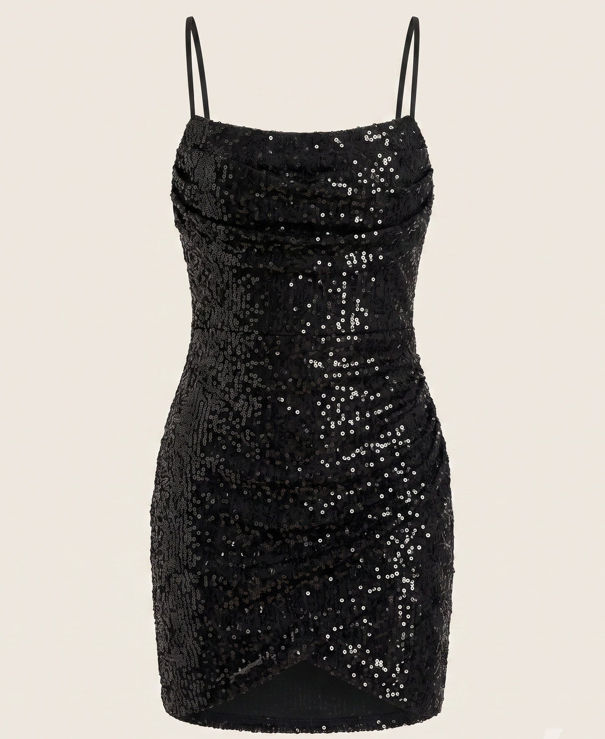 Black Sequin Mini Dress
