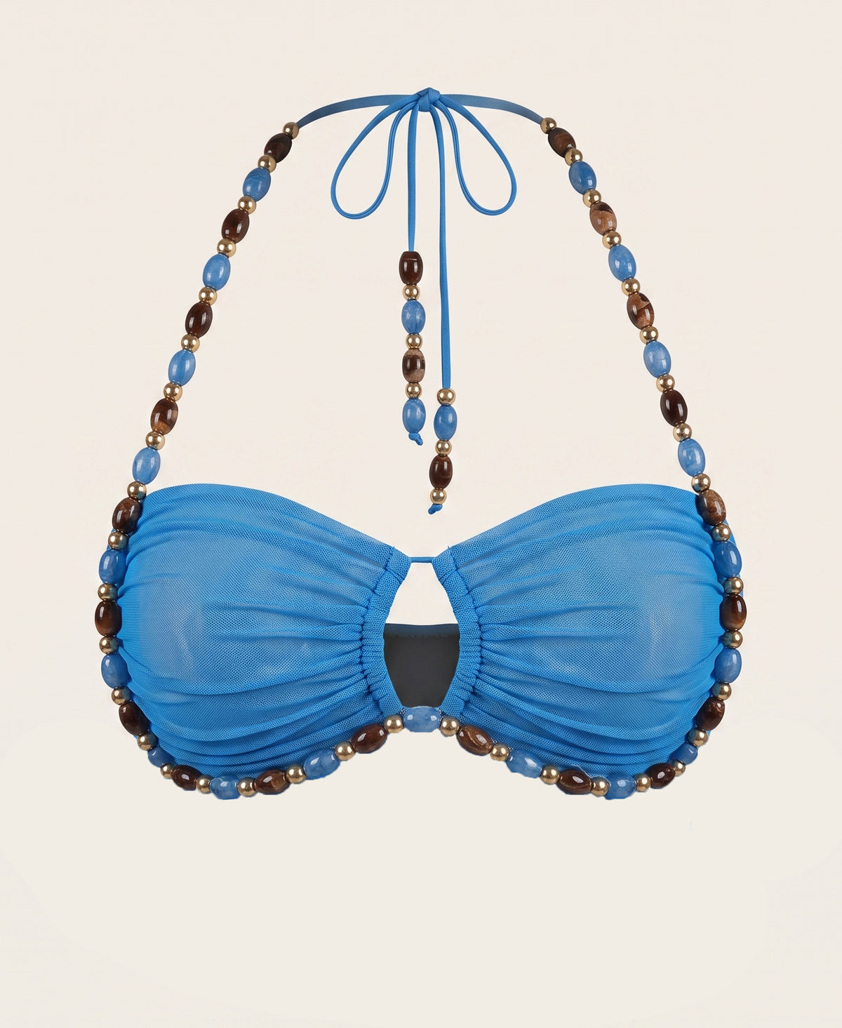 Royal Beaded Halter Top