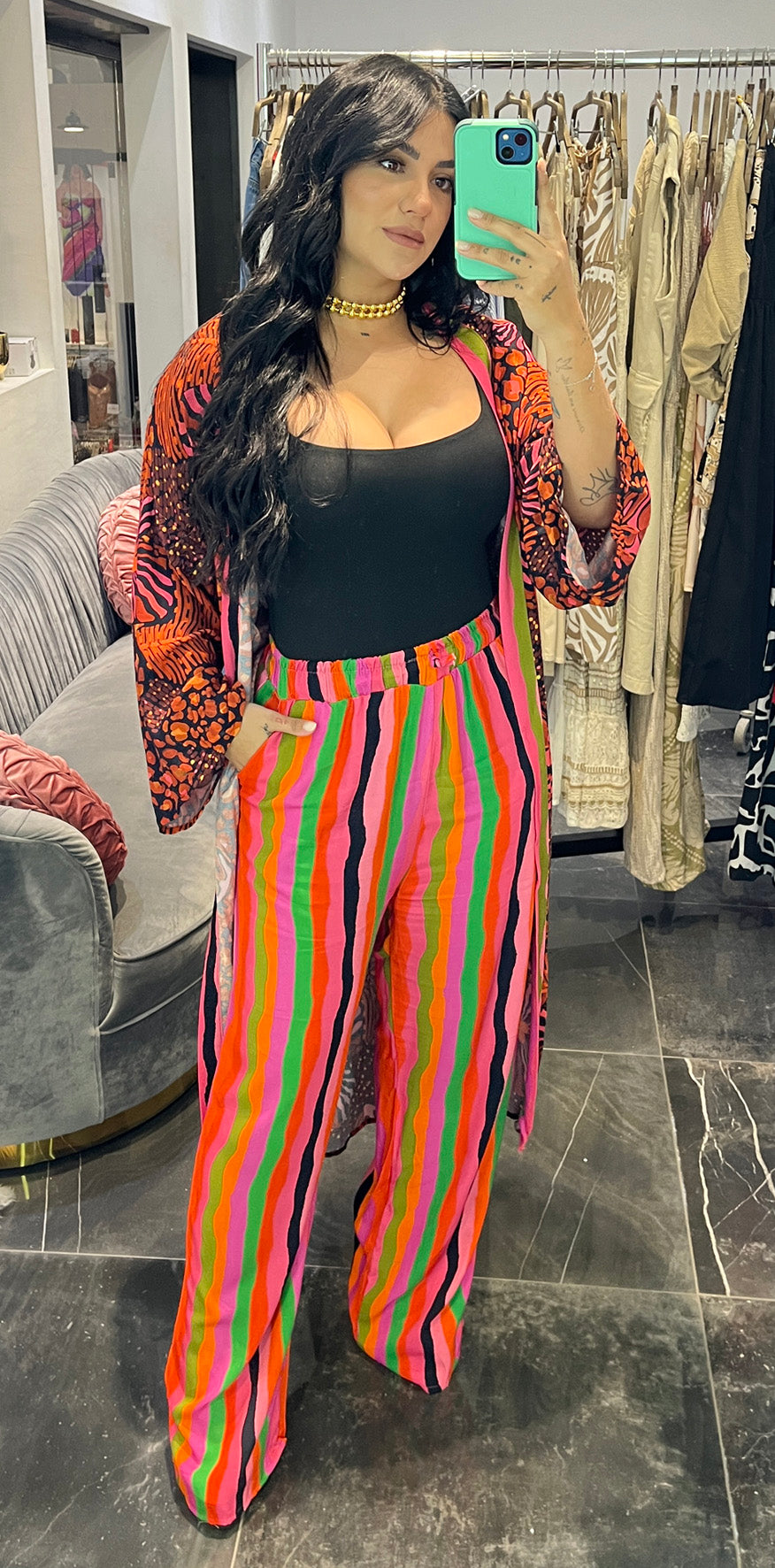 Multi Colors Stripes Pants