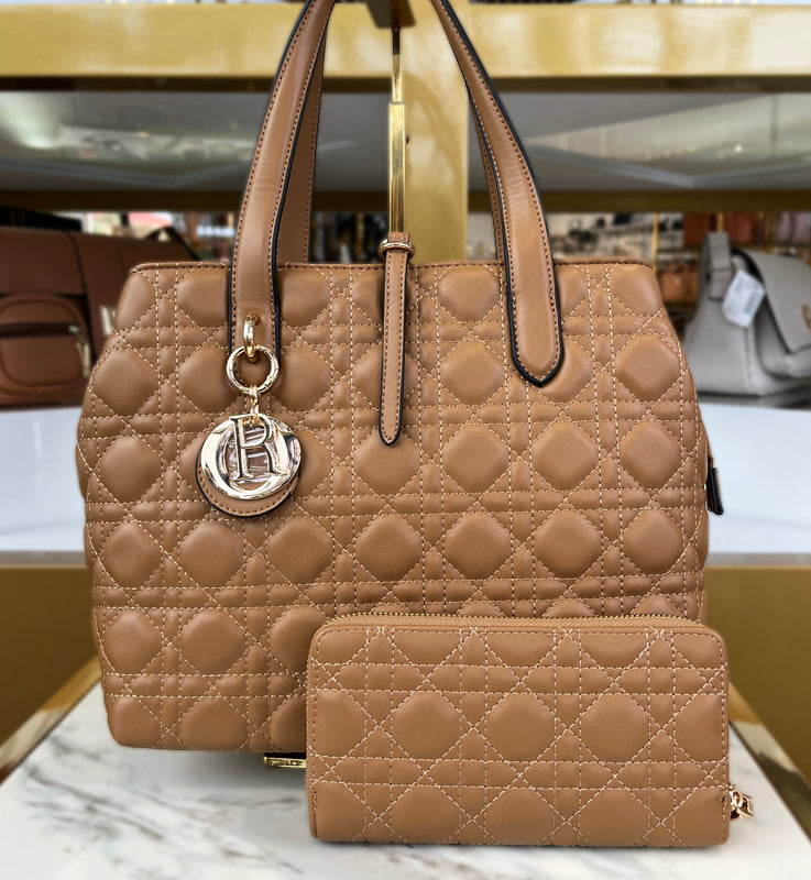Tan Wallet and Bag