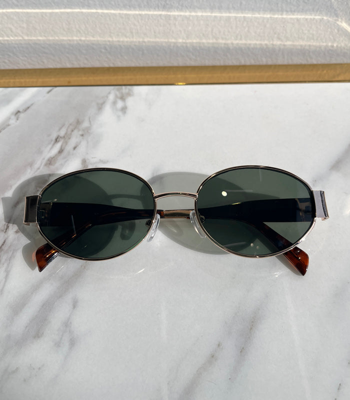 Gold Round Sunglasses