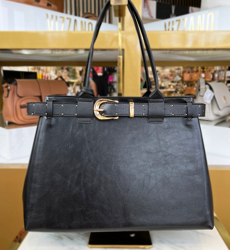 Black Belted Handbag